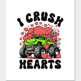 I Crush Hearts Monster Truck Posters and Art